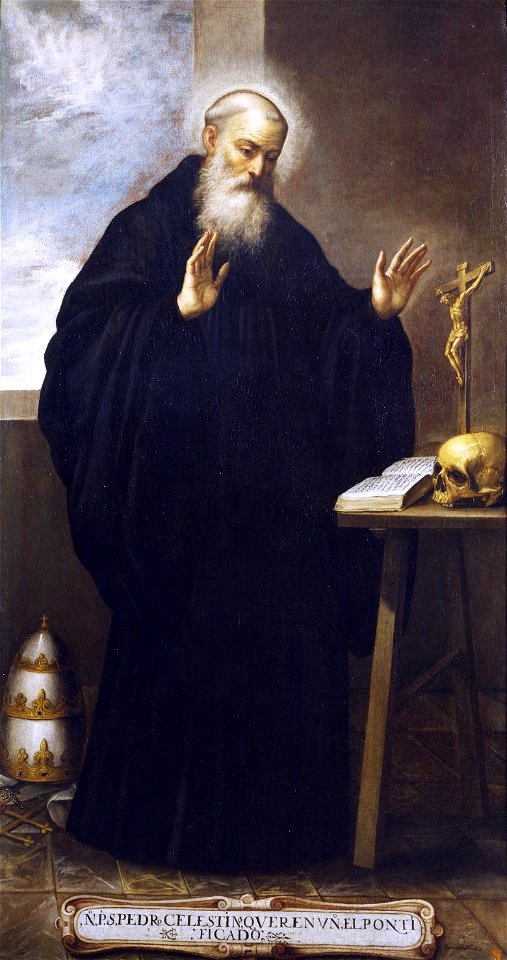 San Pedro Celestino, papa, de Bartolomé Román (Museo del Prado)