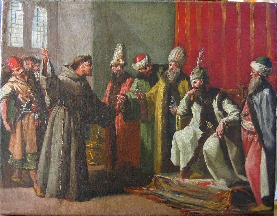 San Francisco ante el sultán de Egipto, Malec-El-Kamal, de Zacarías González Velázquez (Museo Lázaro Galdiano, Madrid)