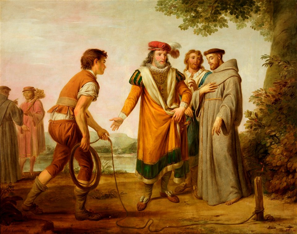 San Francisco hablando con un personaje, de Antonio Carnicero (Museo del Prado)