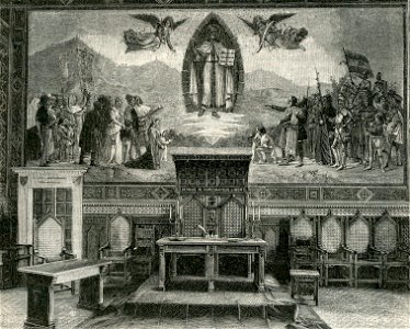 San Marino un lato della Sala del Consiglio