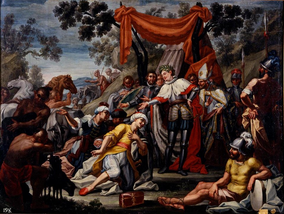 San Femando recibe el tributo de Mahomad de Baeza, de Lorenzo Quirós (Real Academia de Bellas Artes de San Fernando)