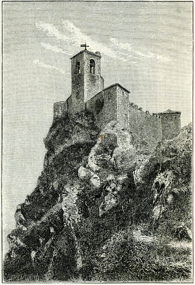 San Marino la Rocca principale dal lato nord