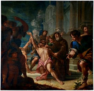 San Francisco de Paula curando a un endemoniado, de Juan Vicente Ribera (Museo del Prado)