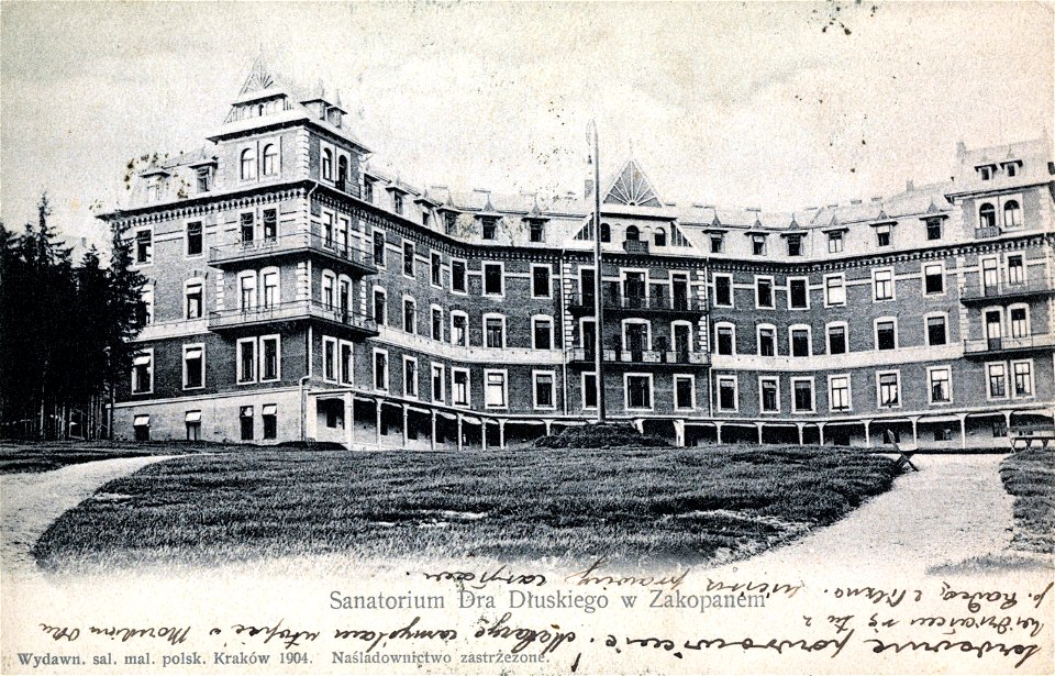 Sanatorium dr Dłuskiego w Zakopanem, pocztówka