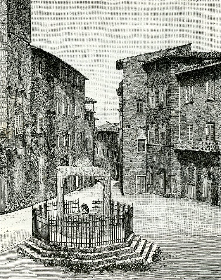 San Gimignano La Cisterna in piazza Cavour