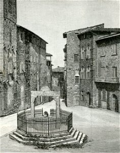San Gimignano La Cisterna in piazza Cavour