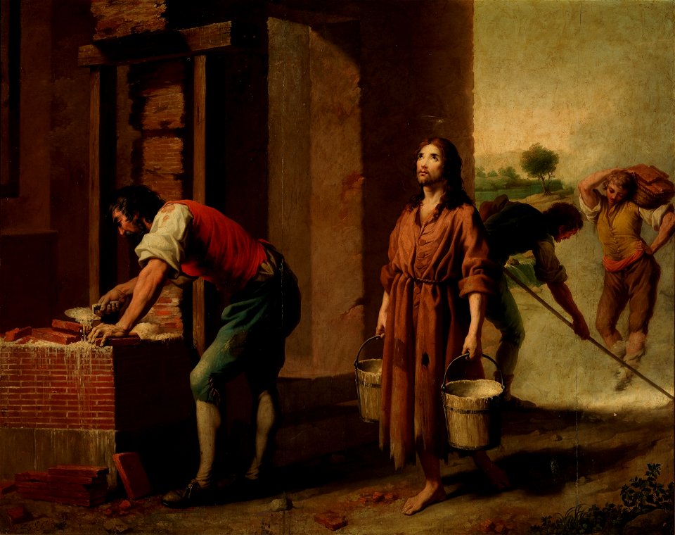 San Francisco construyendo la Iglesia de San Damián, de Zacarías González Velázquez (Museo del Prado)