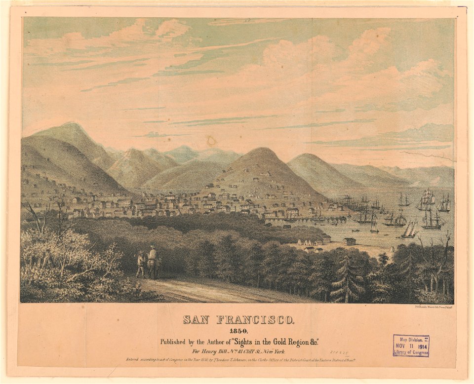 San Francisco, 1850 - P.S. Duval's Steam Lith. Press, Philada. LCCN92506129