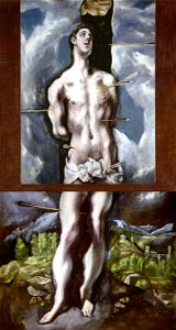San Sebastián, de El Greco, completo (Museo del Prado). Free illustration for personal and commercial use.