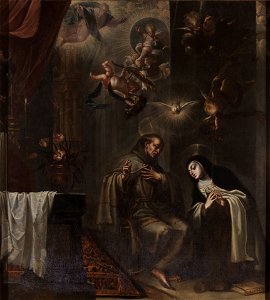 San Pedro de Alcántara confesando a Santa Teresa, de José García Hidalgo (Museo del Prado)