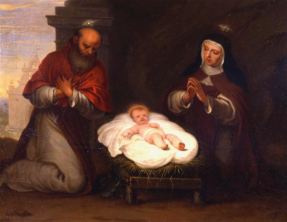 San Jerónimo y Santa Paula adorando al Niño Jesús (Real Academia de Bellas Artes de San Fernando)