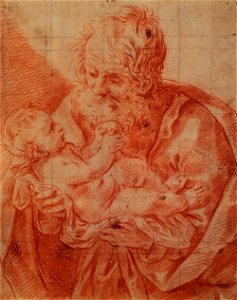 San José con el niño Jesús en brazos - Guido Reni