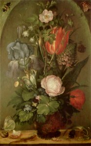 Roelandt Savery - Vase de fleurs. Free illustration for personal and commercial use.