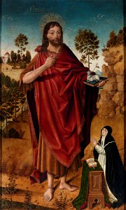 San Juan Bautista y una donante, de Diego de la Cruz (Museo del Prado)