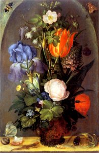 Roelant Savery Flower still-life 1603. Free illustration for personal and commercial use.