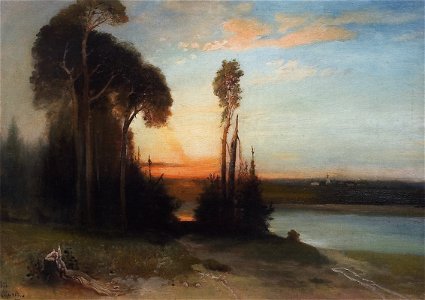 Savrasov evening 1886. Free illustration for personal and commercial use.