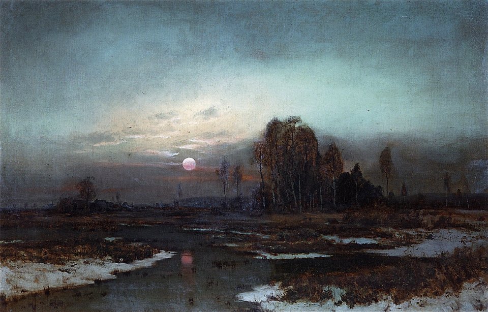 Savrasov autumn river moon
