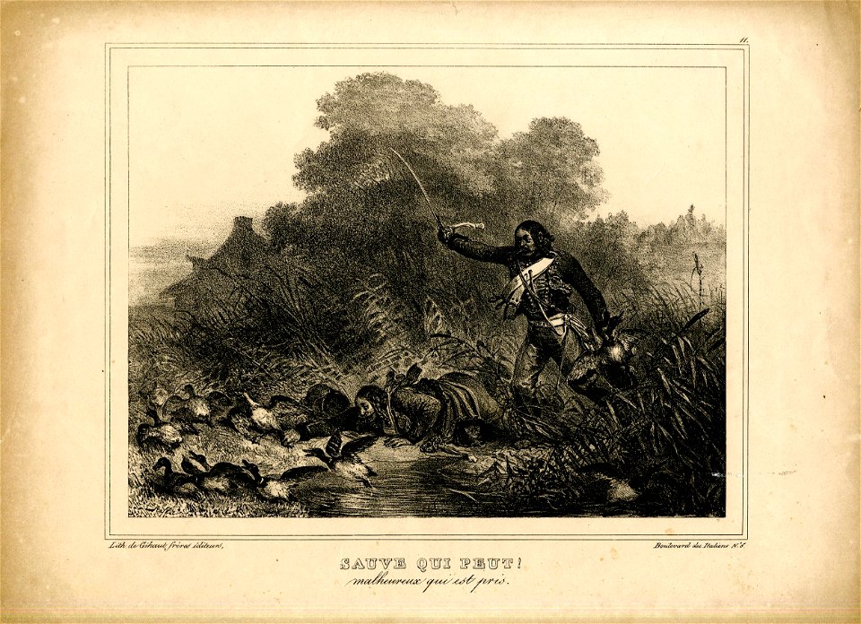Sauve qui peut! malheureux qui est pris (BM 1868,0328.878)