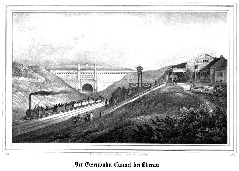 Saxonia Museum fuer saechsische Vaterlandskunde V 55 Der Eisenbahntunnel bei Oberau