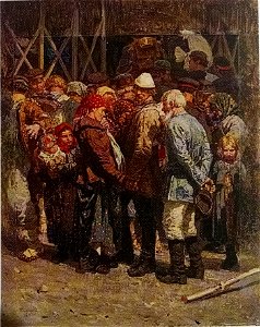 Savitsky To war 1880 fragment Making their farewells grm