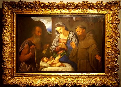 Savoldo - Adorazione del Bambino con san Girolamo e san Francesco, 1525-28