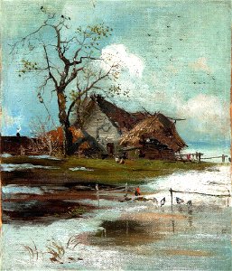 Savrasov spring 1880s. Free illustration for personal and commercial use.