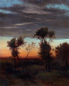 Savrasov evening 1870s. Free illustration for personal and commercial use.