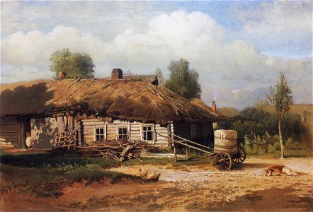 Savrasov landscape hut 1866