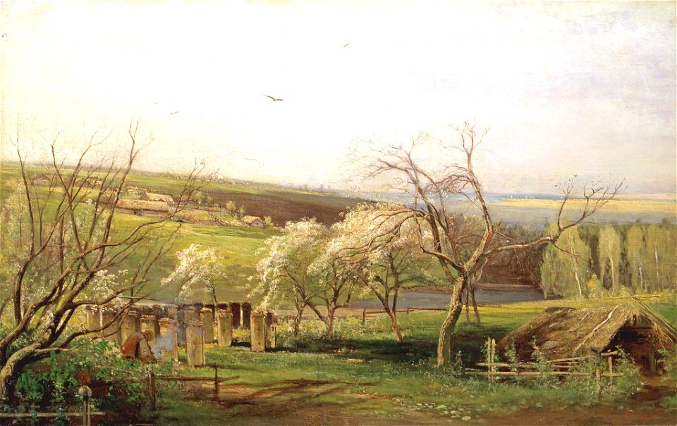 Алексей К. Саврасов - Сельский вид (1867)