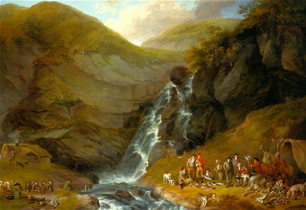 Sawrey Gilpin, with human figures and animals by Philip Reinagle - The Display on the Return to Dulnon Camp, August 1786 - BF.1987.1 - Museum of Fine Arts