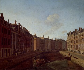 SB 6406-De bocht in de Herengracht vanaf de brug van de Vijzelstraat