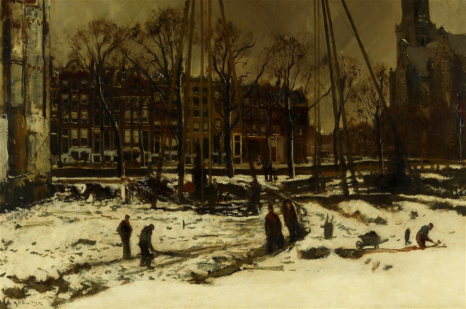SB 4509-Doorbraak van de Raadhuisstraat in de winter