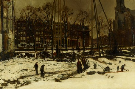 SB 4509-Doorbraak van de Raadhuisstraat in de winter