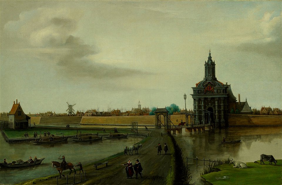 SB 5380-Gezicht op de Haarlemmerpoort-De pas voltooide Haarlemmerpoort