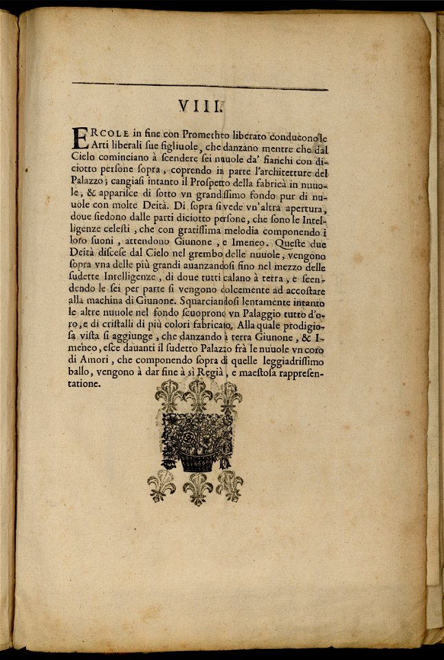 Scene e machine preparate alle nozze di Teti Balletto reale – INHA NUM 4 RES 1152 vue 38 Descrizione VIII