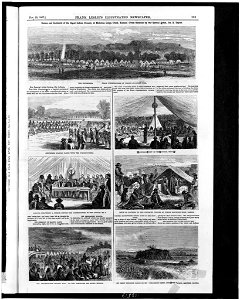 Scenes and incidents of the Great Indian Council, at Medicine Lodge Creek, Kansas - from sketches by our special artist, Jas. E. Taylor. LCCN95506151