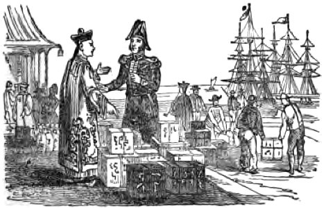 Scene in China (1852, p.Vignette, IX) - Copy. Free illustration for personal and commercial use.