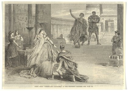 Scene from Antony and Cleopatra, at the Princess’s Theatre, from the Illustrated London News MET DP841106. Free illustration for personal and commercial use.
