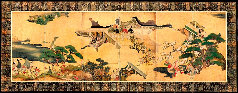 Scenes from the three chapters of The tale of Genji (Genji monogatari) - Google Art Project