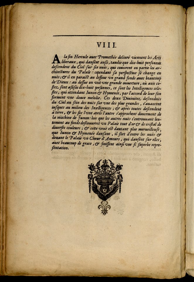 Scene e machine preparate alle nozze di Teti Balletto reale – INHA NUM 4 RES 1152 vue 39 Description VIII