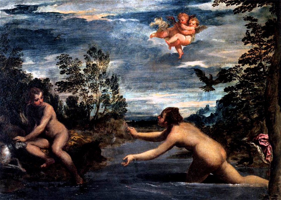 Scarsellino Salmacis y Hermafrodito 1585 G Borghese Roma