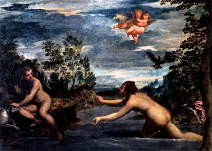 Scarsellino Salmacis y Hermafrodito 1585 G Borghese Roma
