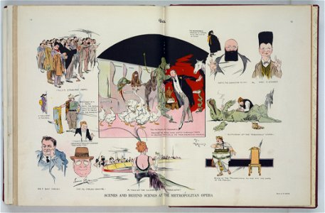 Scenes and behind scenes at the Metropolitan opera - Hy Mayer ; drawn by Hy Mayer. LCCN2011660522