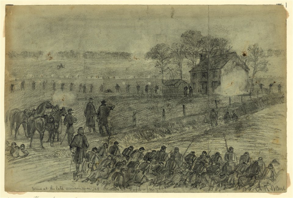 Scene at the late reconnaisance at Morton Ford -(night) LCCN2004660319