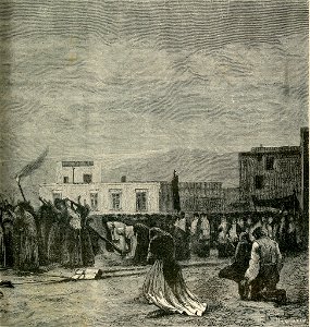 Scene di costumi napoletani. Le processioni durante le eruzioni del Vesuvio b