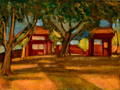 Scene of Tainan Seibyo by Fujishima Takeji