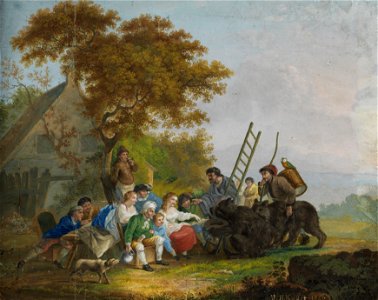 Schausteller mit Tanzbären 18 Jh