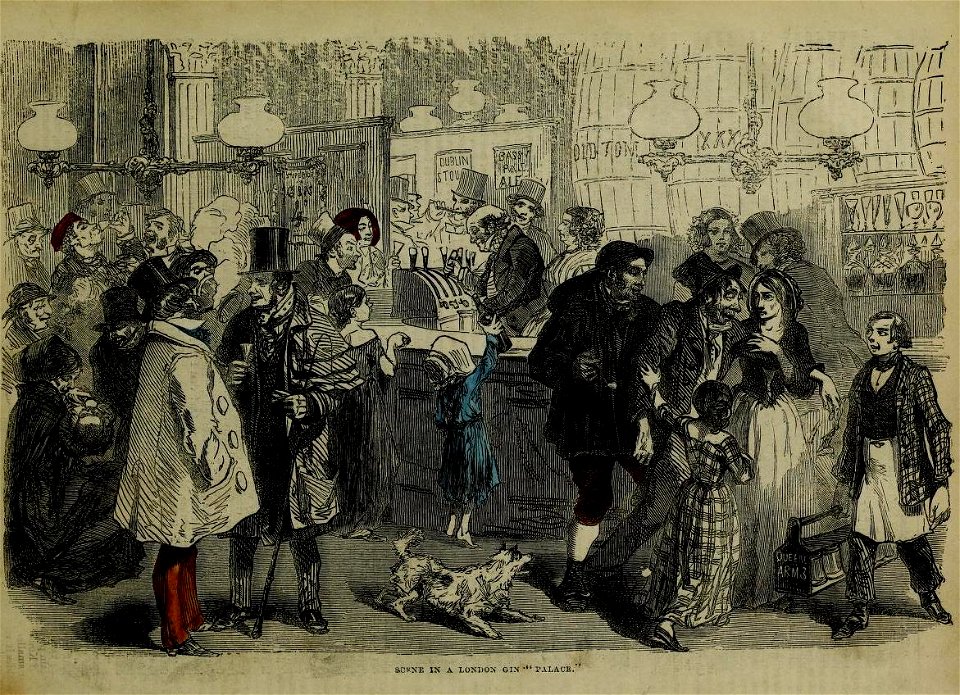 Scene in a London Gin Palace