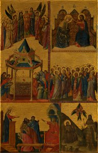Scenes from the Lives of the Virgin and other Saints, by Giovanni da Rimini (National Gallery)