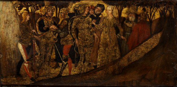 Schauseite einer Cassone mit Odysseus-Szene Umbrien 1